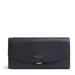 Radley London Ansley Road Phone Bag Wallet Purse Black Leather Gold Print